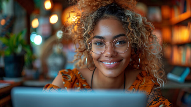 professionals using video conferencing for global meetings.
