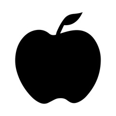  silhouette of  an apple