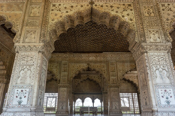 Diwan-i-Khas, Red Fort, Old Delhi, India. UNESCO World Heritage Site
