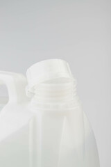 Cosmetic Or Hygiene Grayscale White Plastic Bottle Of Gel, Liquid Soap, Lotion, Cream, Shampoo.