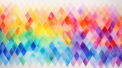 Rainbow Watercolor Painting, Argyle Pattern, background texture, graphic resource