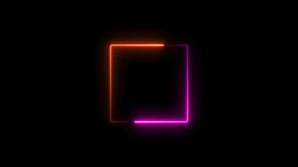 Abstract Glowing Neon Light Effect Illustration Background.