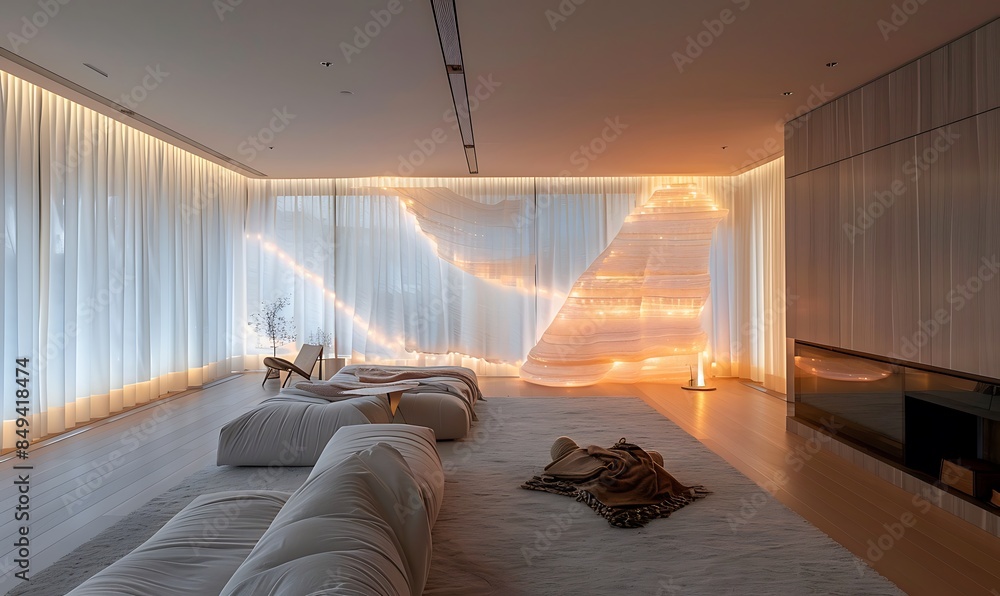 Poster luminary haven enveloping light transforms living spaces