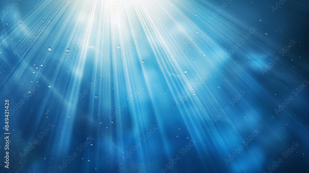 Aufkleber visualize a blue background with a soft gradient and delicate light rays.