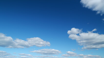 Tropical summer or spring sunlight with stratocumulus clouds. Two layers of cloudiness. Tropical summer sunlight. Timelapse.