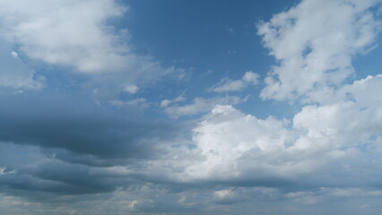 Fototapeta premium Global warming climate change. Thunderstorm in tropical summer with scary and moody sky. Timelapse.