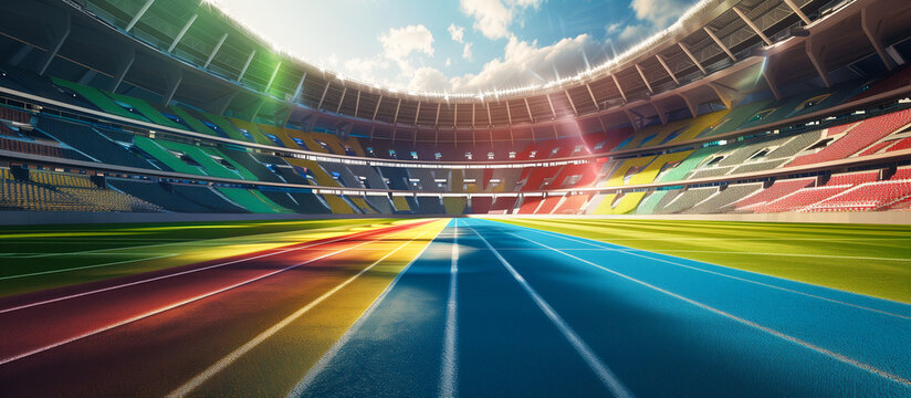 futuristic modern olympic sport stadium concept banner background