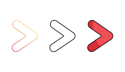 Obraz premium Greater Than icon design with white background stock illustration