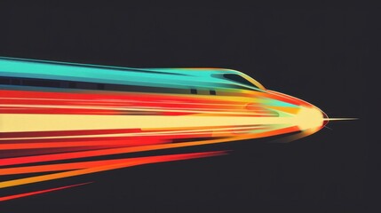 illustration light speed using train