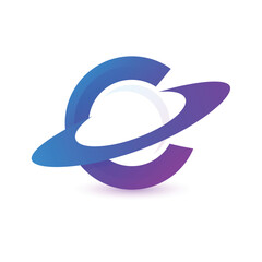 Fototapeta premium Letter C Galaxy Logo Design