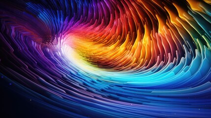 Photograph of sound waves transforming into a mesmerizing vortex of colors, reminiscent of a psychedelic dreamscape