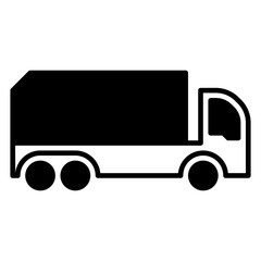 Truck icon or logo illustration outline black style