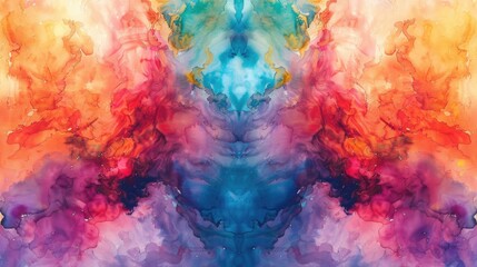 Fototapeta premium Trendy Watercolor Art with Tie Dye Patterns and Vibrant Colors