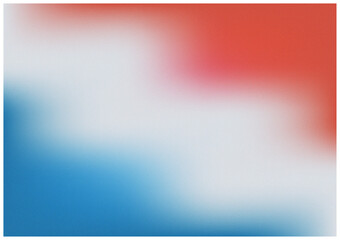 Mesh gradient with grain texture. Blue, white, red colors. Abstract banner. Flag of France - french official symbol
