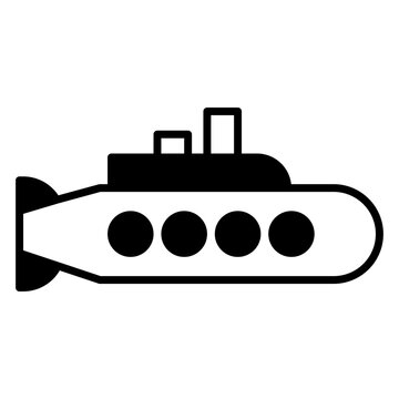 recommend clip art: Submarine icon or logo illustration outline black style
