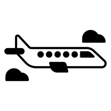 recommend clip art: Plane icon or logo illustration outline black style