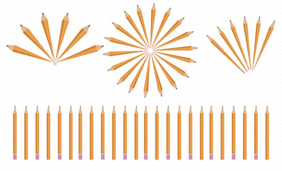 Wektorowa illustracja szkolny ołówek z gumką  © Ana CPP