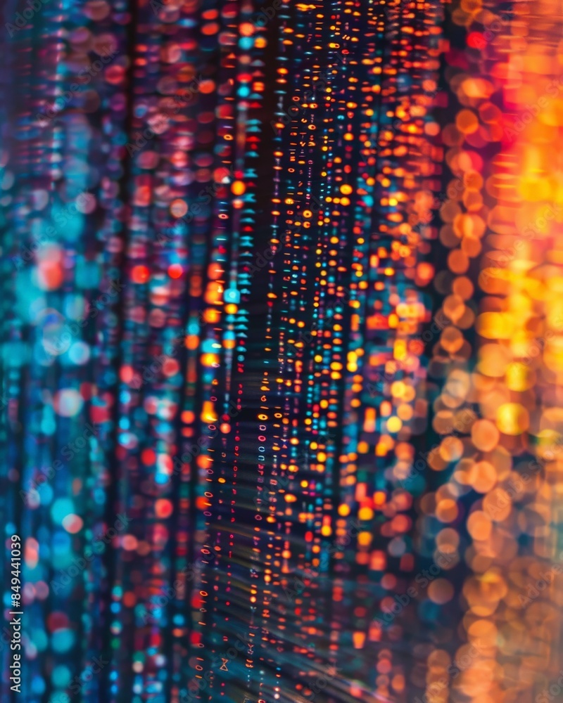 Poster abstract background of colorful lights and bokeh, creating a mesmerizing and vibrant pattern.