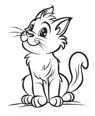 Obraz premium happy cartoon cat