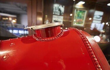 steering wheels, gear levers, exhausts, chassis, bodies of old competition cars