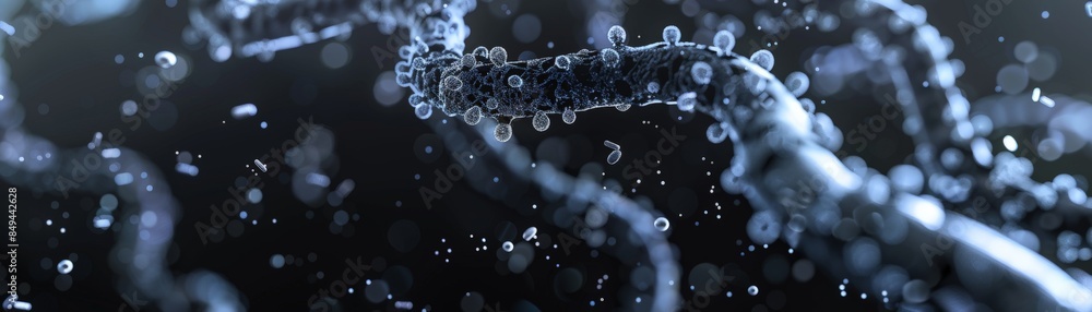 Poster abstract water droplets in motion, creating a dynamic and textured background.