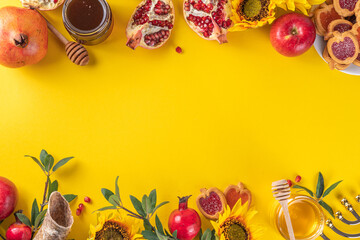 Rosh hashana jewish holiday background