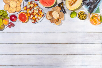 Ferragosto holiday lunch background