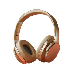 Modern headphone isolated on a transparent background by AI generative.