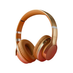 Modern headphone isolated on a transparent background by AI generative.