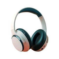 Modern headphone isolated on a transparent background by AI generative.