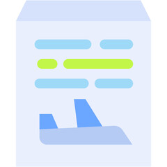 Obraz premium flight check in vector design flat icon 