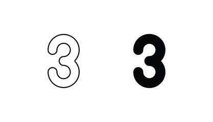 Three icon design with white background stock illustration