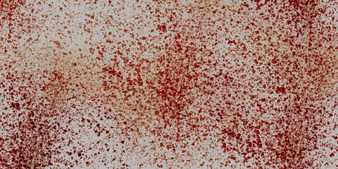 Red stain rusty metal texture old terrazzo surface isolated overlay decorative vintage vector background.