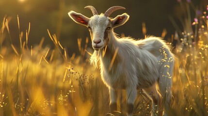 Obraz premium Illustration of Eid Al Adha goat 