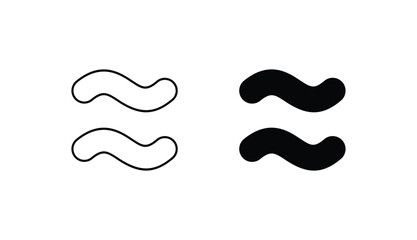 Approximately Equal icon design with white background stock illustration