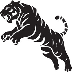 Jumping Tiger vector .