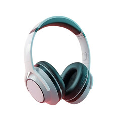 Modern headphone isolated on a transparent background by AI generative.