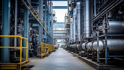 industrial complex of petrochemical gas and oil processing facilities