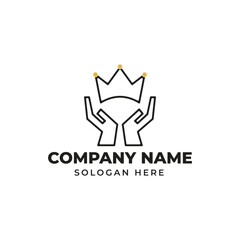 Two Hand Up King the Crow vector logo
