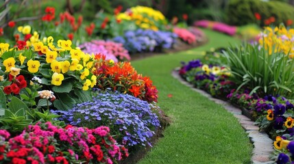 Blooms in the Garden Flower Beds in Your Yard