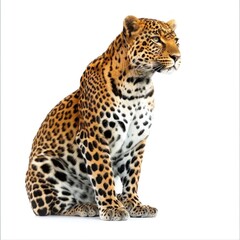 Obraz premium Leopard isolated on white background 