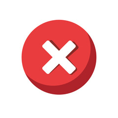 red cross NO button