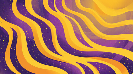 Yellow and Purple retro groovy background presentation design