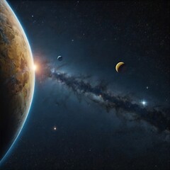 earth and moon