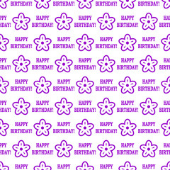 Seamless vector pattern with flower blossoms for textile paper package art decor design endless creative	