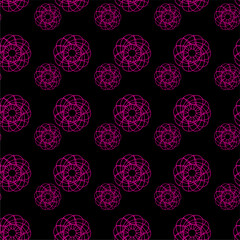 Seamless vector pattern with flower blossoms for textile paper package art decor design endless creative	