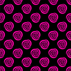 Seamless vector pattern with flower blossoms for textile paper package art decor design endless creative	