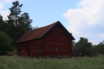 Sweden. Streets and houses near Stegeborg Castle. Östergötland County.