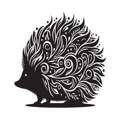 Hedgehog Silhouette Vector Art