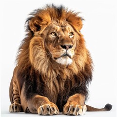 Lion isolated on white background 